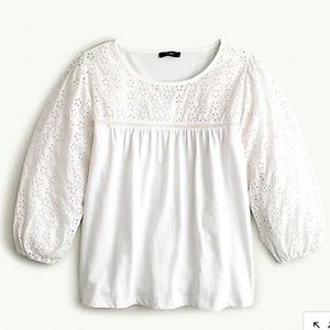 NWT JCrew Eyelet Top